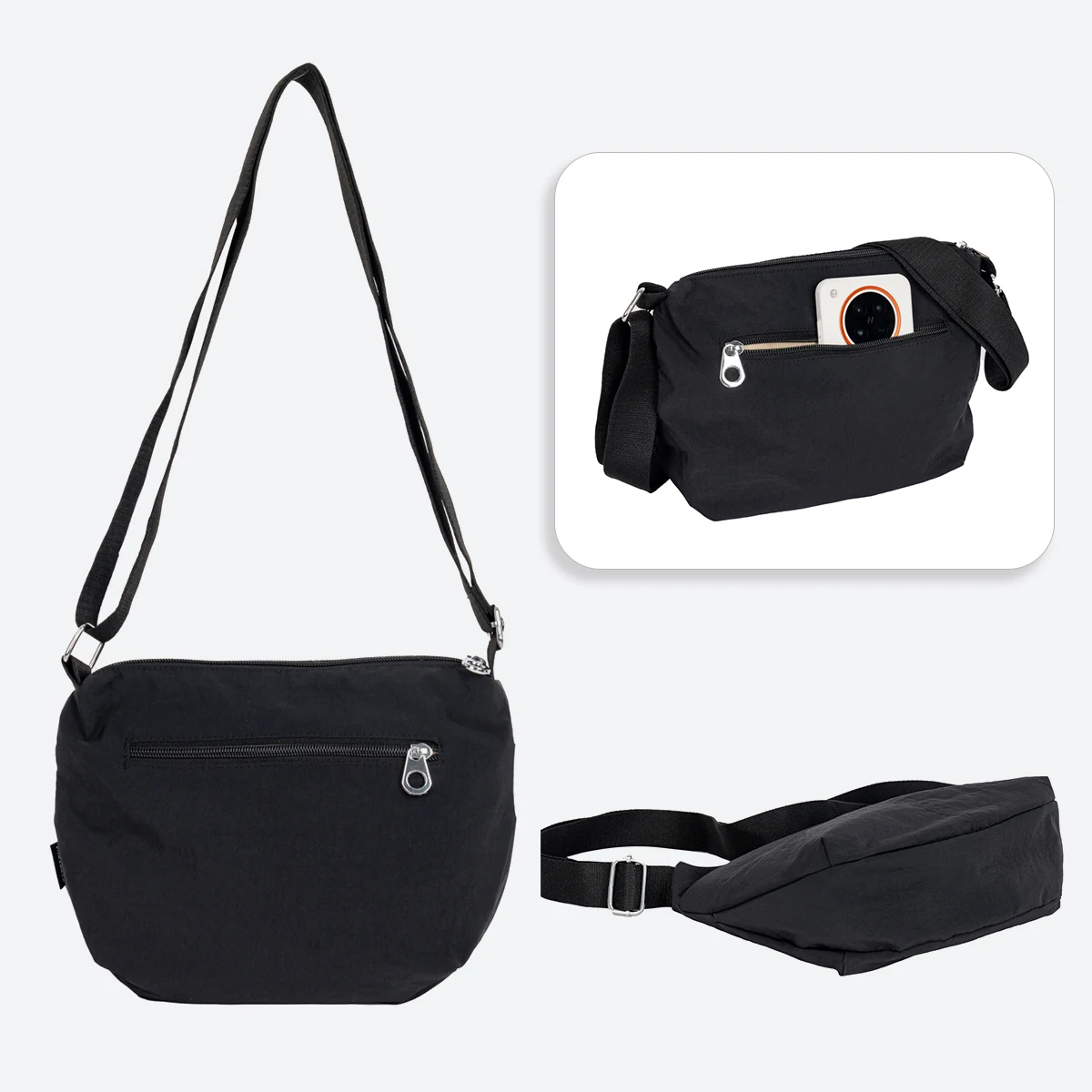 Lightweight Crossbody Bag, Casual Outdoor Cycling Bag, 2025 New Large-Capacity Chest Bag, Men's Shoulder Bag, Women's Backpack, Waist Bag, Trendy Shopping and Playing