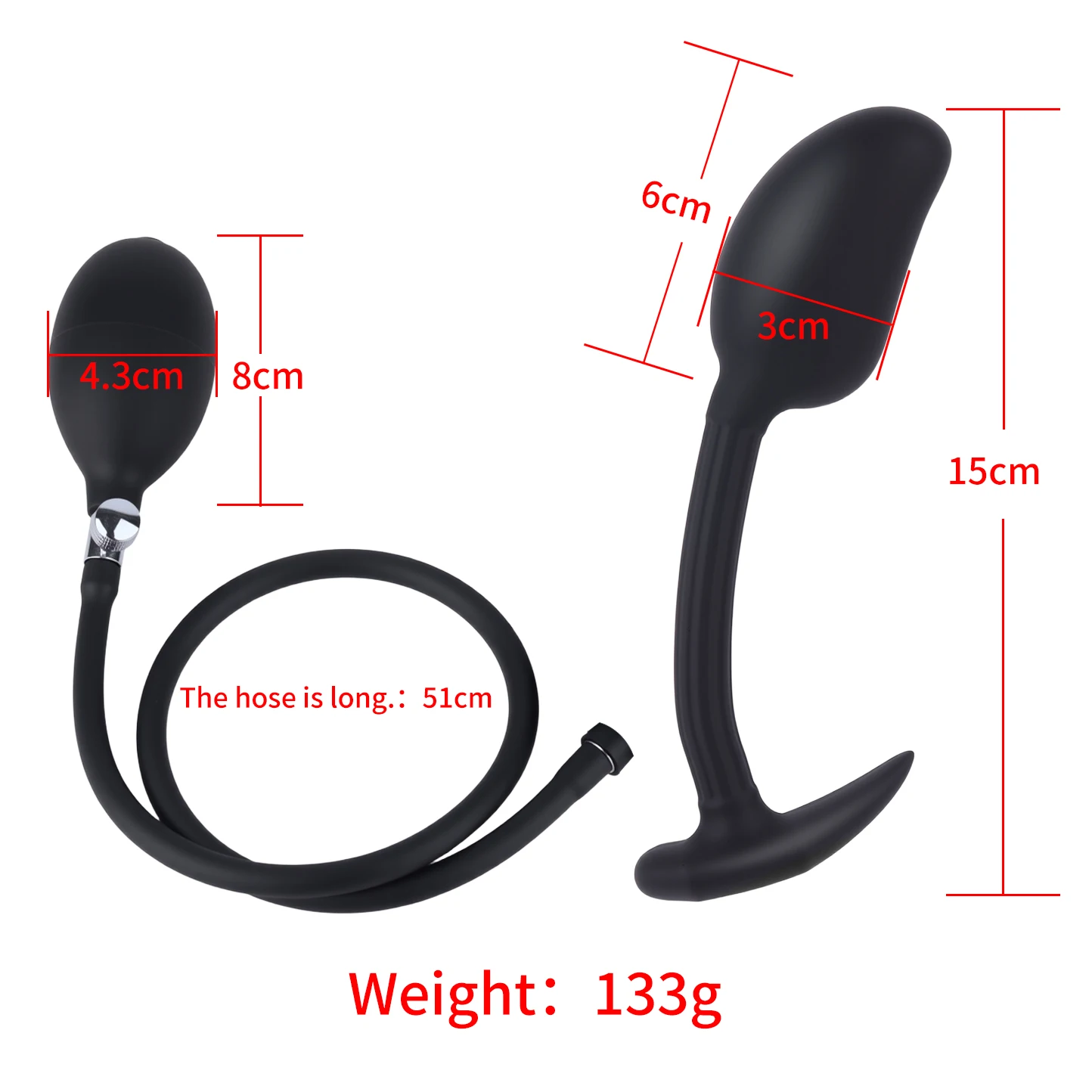 Inflatable Anal Plug/Expander/Balls/Dildo/Dilator/ Sex Toy/Masturbation With Magnetic Butt Plug Prostate Massager