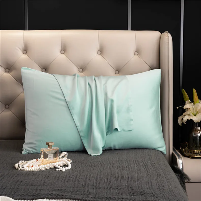 Description Picture 5 of itemNatural Silk Pillowcase Solid Color Envelope Pillow Case High Quality Comfortable Bedding Sleeping Pillowcover 40x70 50x80