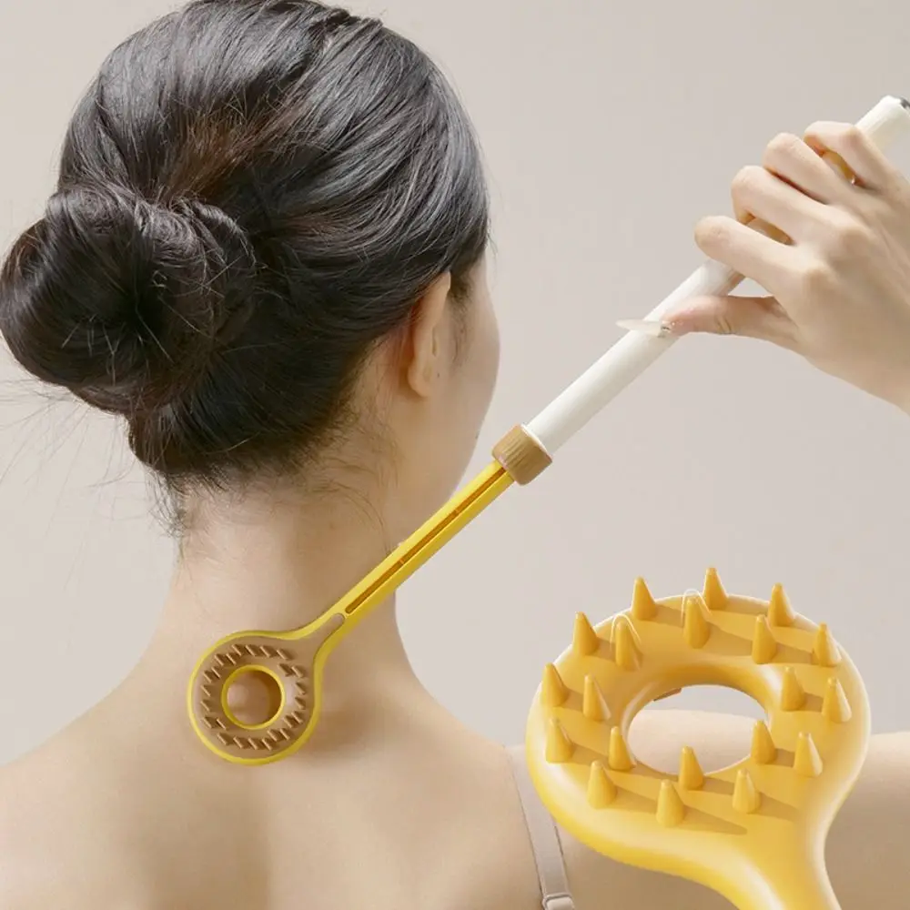 New Portable Extendable Back Scratcher Handheld Magnetic Acupressure Scalable Scratch Double-sided Massage Roller Body Massage