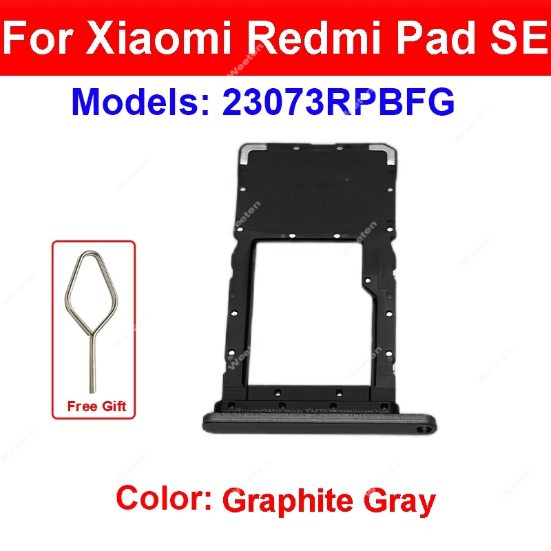 SIM Card Tray for Xiaomi Redmi Pad 22081283G Sim Card Slot Reader Adapter Holder for Redmi Pad SE Replacement Repair Parts android tablet