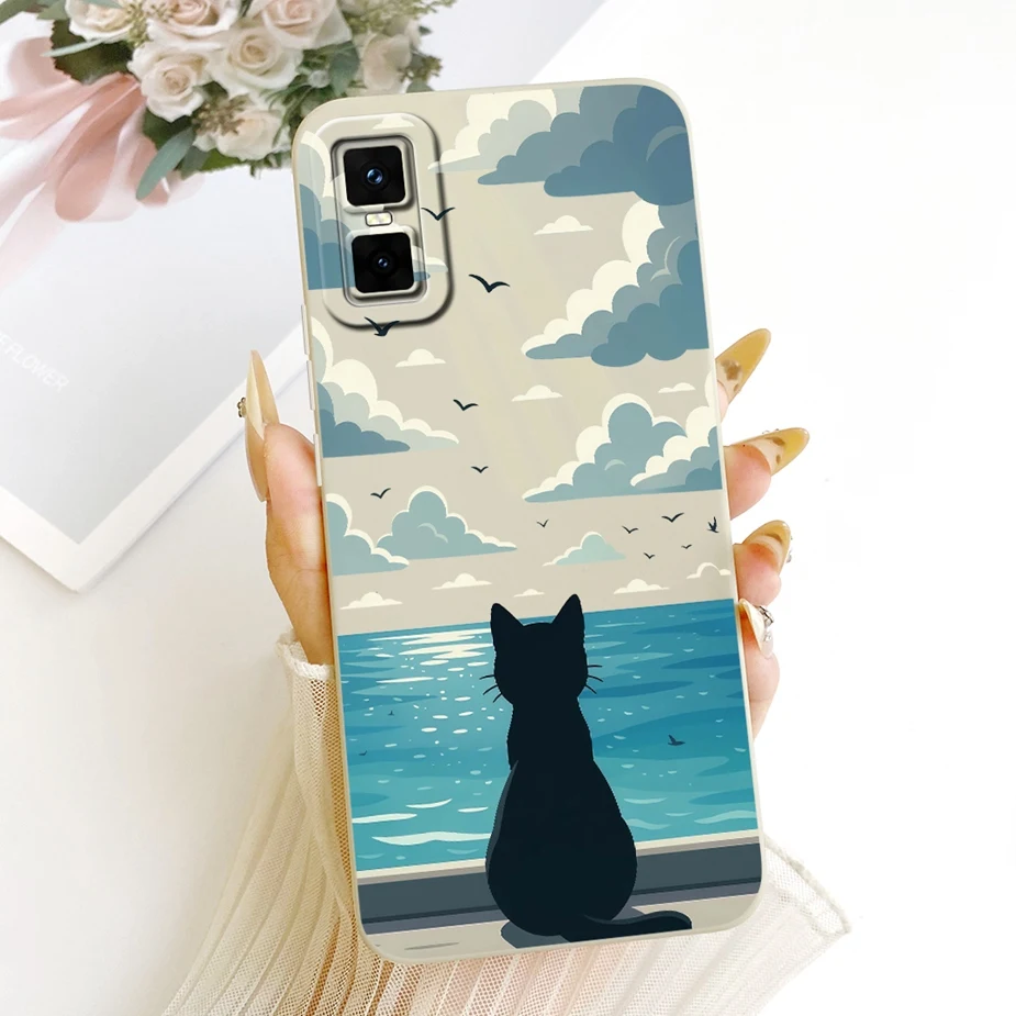 Cute Cat Duck Cartoon Soft TPU Matte Phone Case