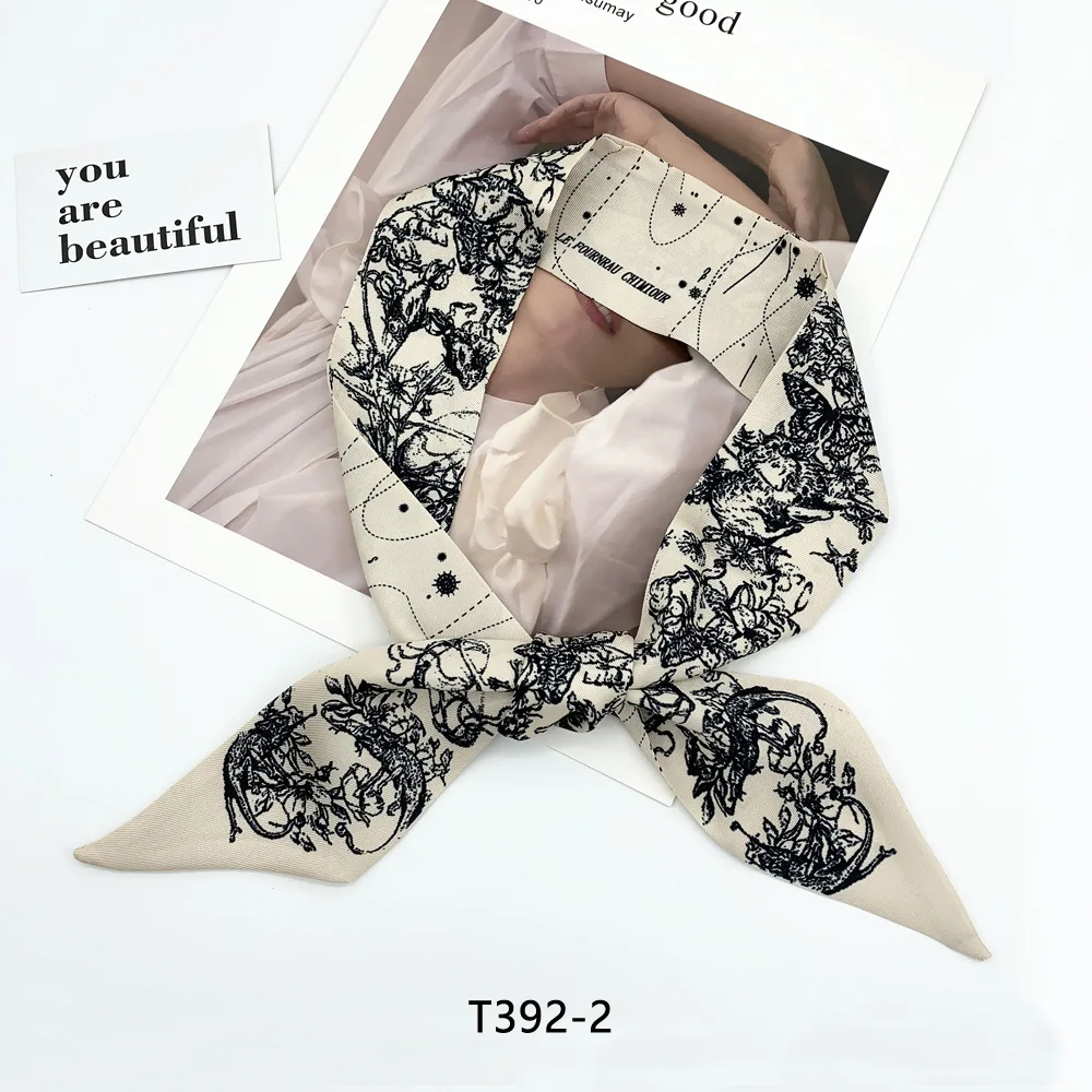 Tarot Sommer Neue Dünne und Schmale Verpackung Tasche Griff Band Stirnband Geschenk Streamer Großhandel Schal Luxus Kleidung Frauen – Detail 12