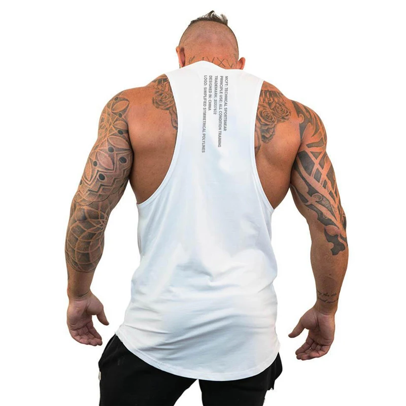 

Brand Casual Fashion Clothing Bodybuilding Cotton Gym Tank Tops Men Sleeveless Undershirt Fitness Stringer Muscle Workout Vest