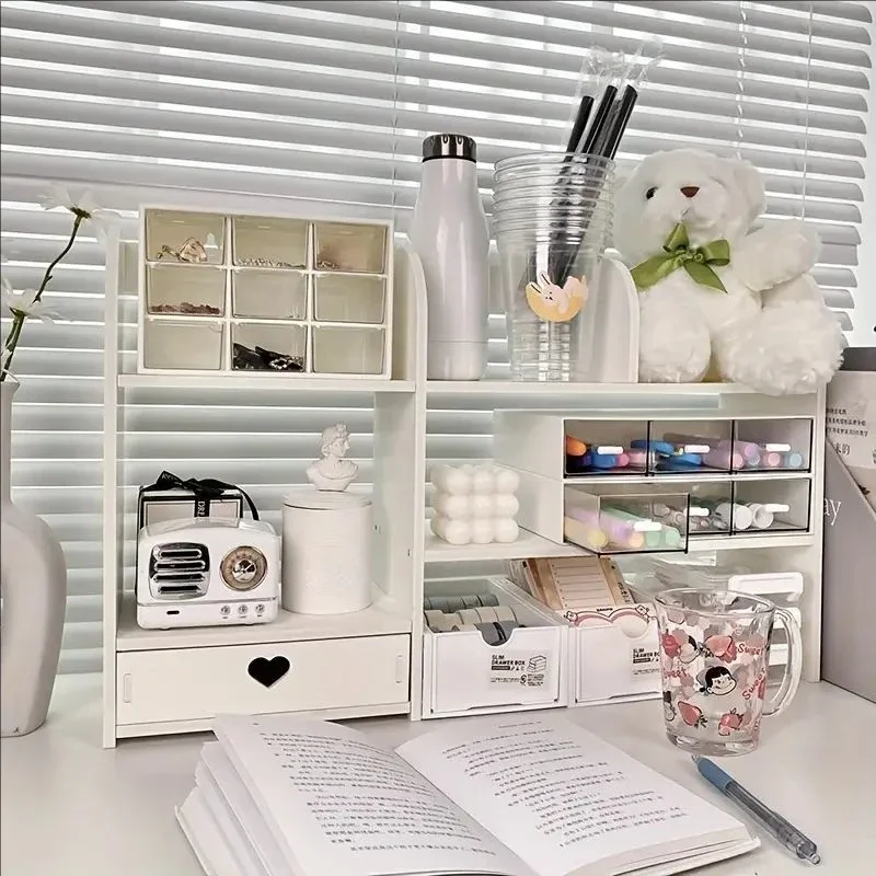 Stationery Organizer Double-Layer Stationery Organizer Office Desk Accessories Organizers Storage Desktop School Supplies