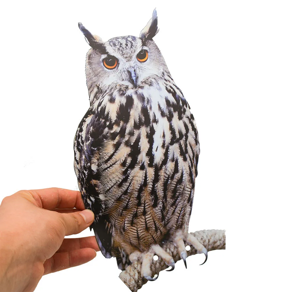 

Fake Owl Wind Chime Easy To Install Garden Decor Realistic Appearancem Sound Function Versatile Decoration Outdoor