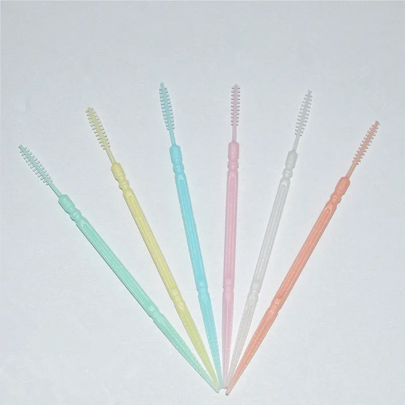 Dental floss stick dental floss sticks toothpick brush dental cleaning tools 100pcs/box Double Head Plastic Toothpick Oral Care Disposable