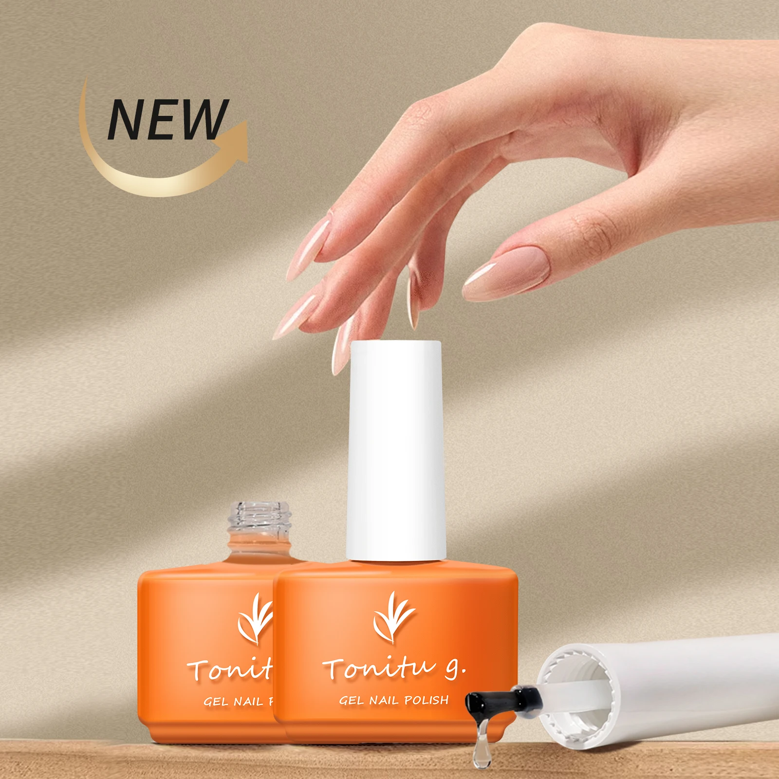 Tonitu G 7ml Nail Gel Top Coat Base coat No Wipe UV LED Varnish