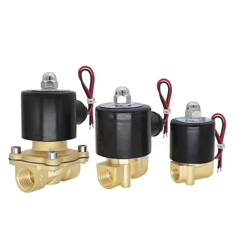Shower Diverter Valve Water Adapter Ball Valve 2W Electric Solenoid Valve 1/4"; 3/8"; 1/2"; 3/4"; 1"; Normally Closed Pneumatic For Water Oil Air 12V 24V 220V 110V