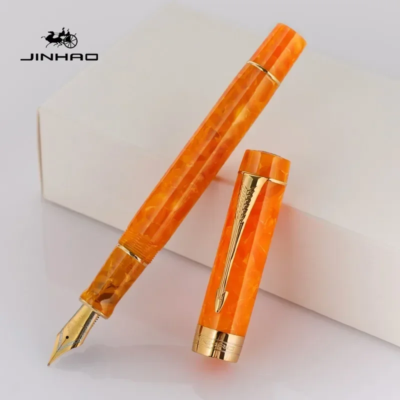 Jinhao-100周年記念樹脂矢印型ペン、ゴールデンクリップ万年筆