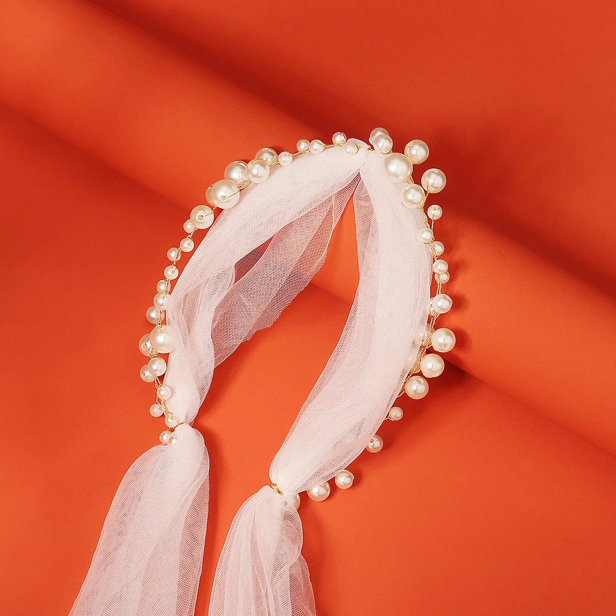 Pearls Headbands for Women Girls Bride Wedding Hairbands White Flower Tiaras and Crowns Korean Fashion Headdress Hair Jewelry