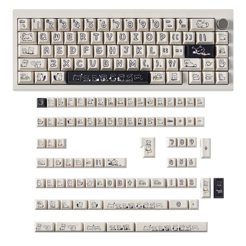 

Колпачки для клавишных клавиатур, 148 шт., набор колпачков для граффити вишневый профиль для механических клавиатур QXNF