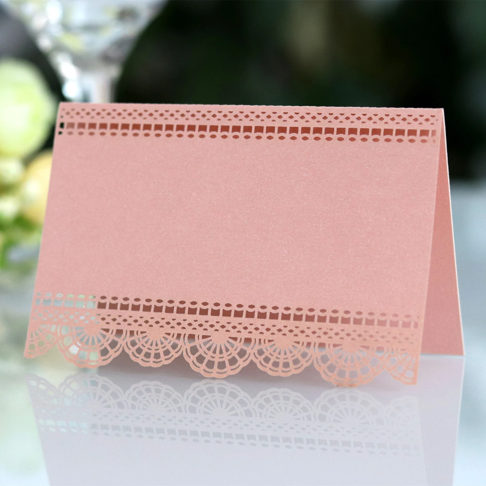 Lace Reception Wedding Table Card Laser Cut Hollow Name Place Cards Sign for Party Festival Celebration Business Meeting Decor