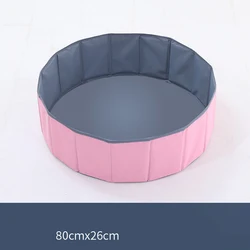 Foldable Infant Ball Pit Playpen for Kids - Perfect Birthday or Xmas Gift (Pink gray)