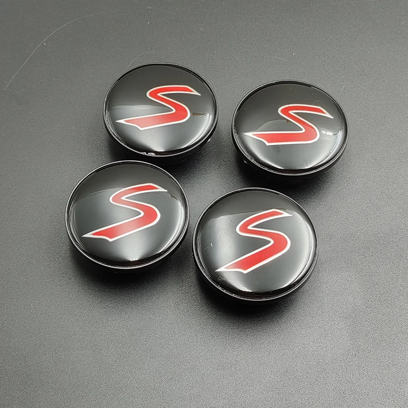 54mm ABS Cooper S Wheel Center Caps Emblem Rims Badge Hub Caps 4pcs For Cooper S R53 R56 F56 Accessories