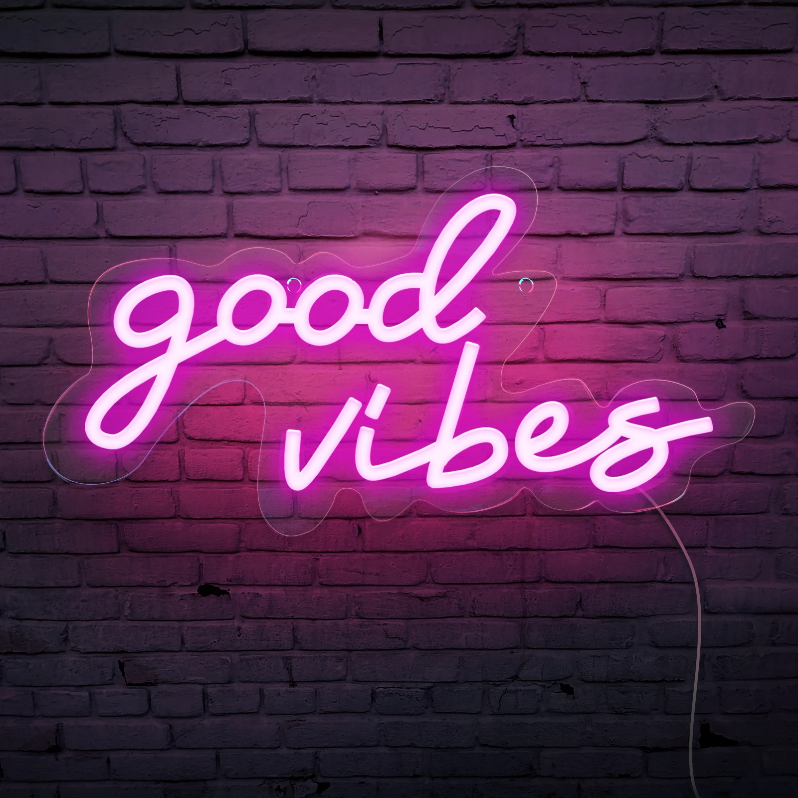Good Vibes Neon Light Sign Good Vibe Decoration Good Vibes Neon Led