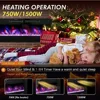 72" Electric Fireplace Remote Control Touch Screen Linear Heater Reversible Installation Adjustable Heat Levels Energy Efficient 4
