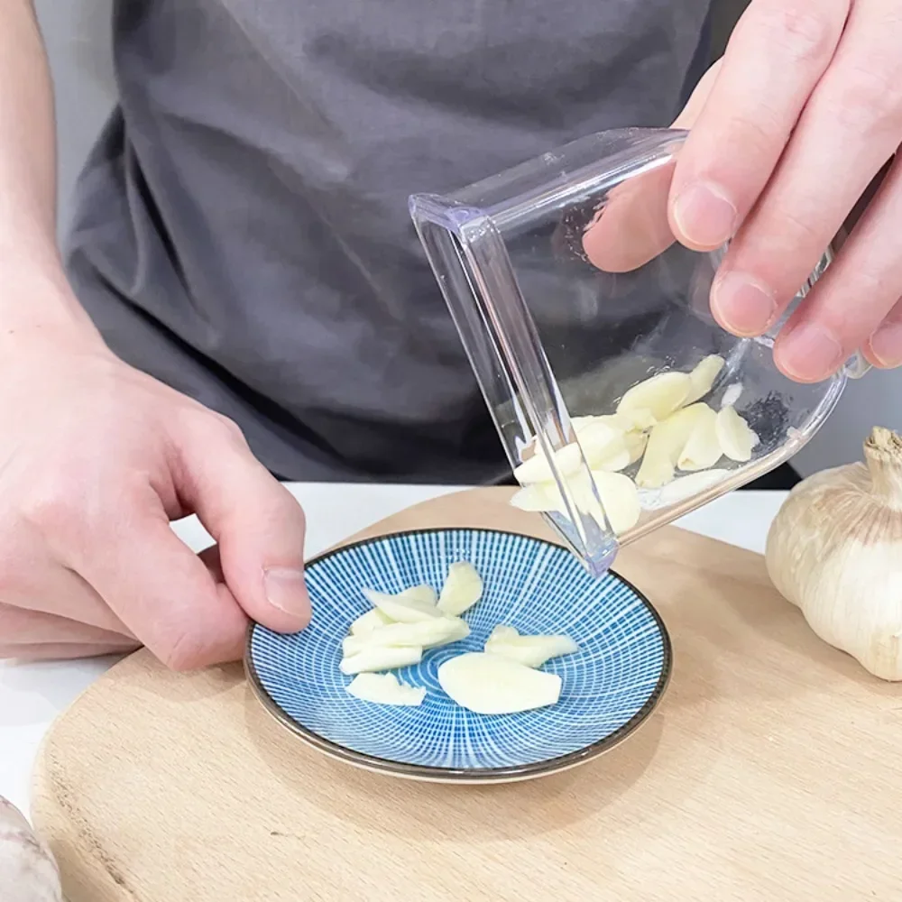 detachable garlic slicer, easy to clean, thick cup body, safe hand guard, scratch resistant, compact and portable