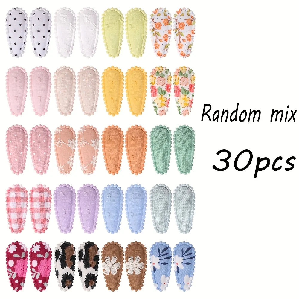 10/20/30 stücke Mini zufällige farbe Drucken Blume Haar Clips für Baby Mädchen Schöne Plaid Haarnadeln headwear Kinder Haar Zubehör