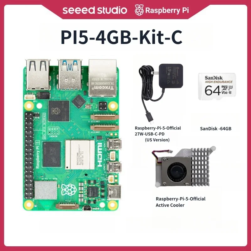 Raspberry Pi5 8GB 16GB 4GB 2GB Kit Laptop MIni PC Computer,2.4GHz