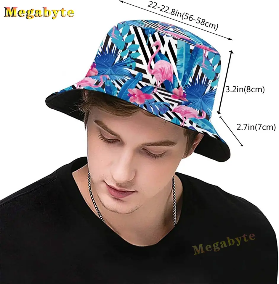 Cappello Pescatore Pieghevole Unisex - Protezione Solare Con Stampa Fenicottero