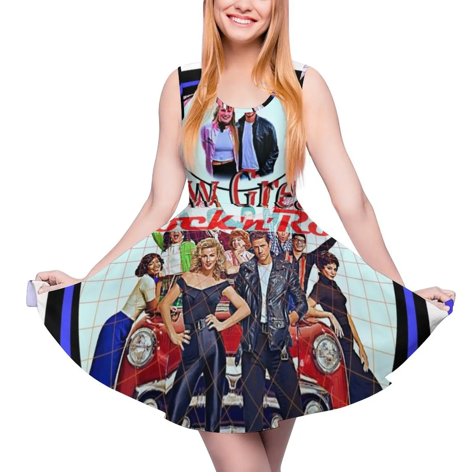 Rock n Roll Sleeveless Dress dresses korean style woman dress