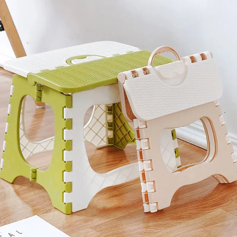 Indoor Outdoor Plastic Folding Step Stool Opens Easy with One Flip, Great for Kitchen, Garden Bathroom, Bedroom, Kids or Adults.