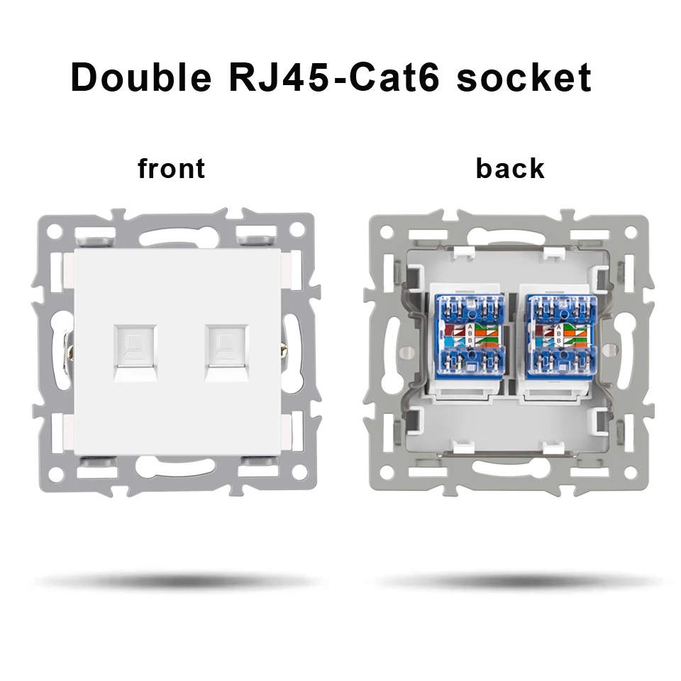 Wall-Mounted Customizable White Glass Panel Power Socket and Switch