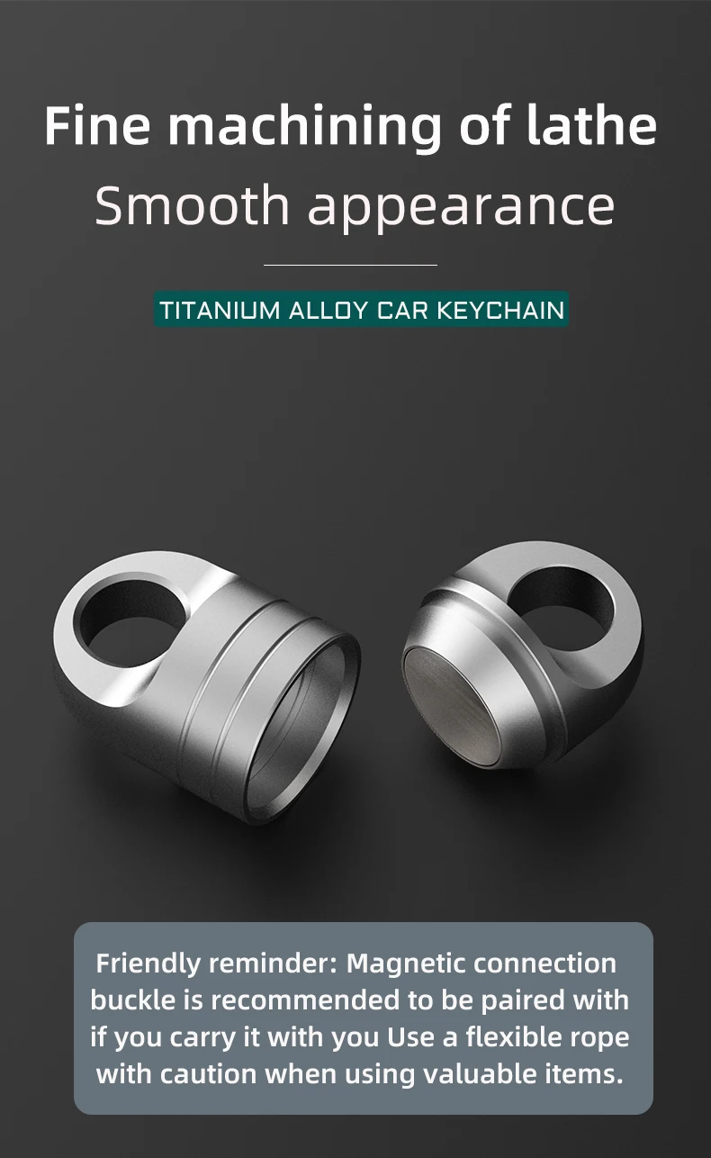 MINI Titanium Alloy Rotating Ring Buckle Keychain Waist Belt Buckle Spring Locking Keyring Outdoor Tool EDC Tool