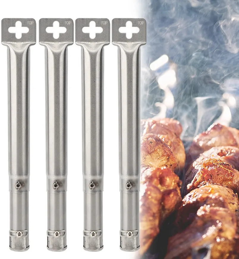 4PCSUniversalBBQGrillPipeAdjustableStainlessSteelBarbecueTube
