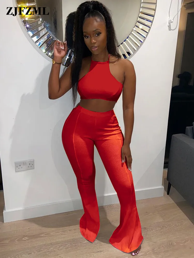 Casual Bodycon Halter Neck Backless 