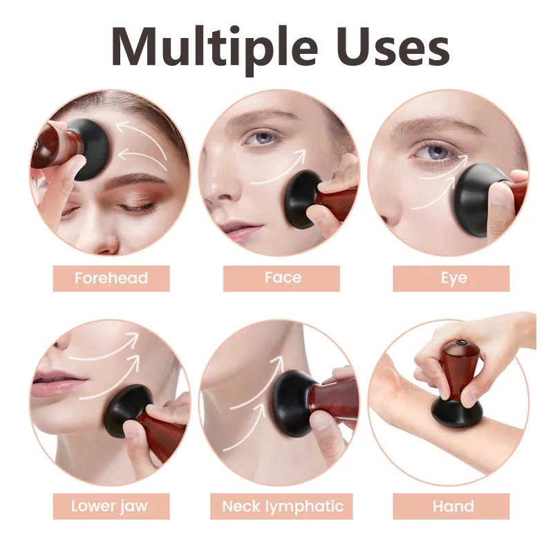 Hot Stone Electric Gua Sha Massager Natural Bianstone GuaSha Scraping Back Neck Face Relax Muscles Massage Skin Lift Care Spa