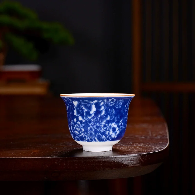 Tea Cup Chinese Vintage Porcelain Ceramic Glaze Hand Made Teeware For Puer Green Tea Ceremony