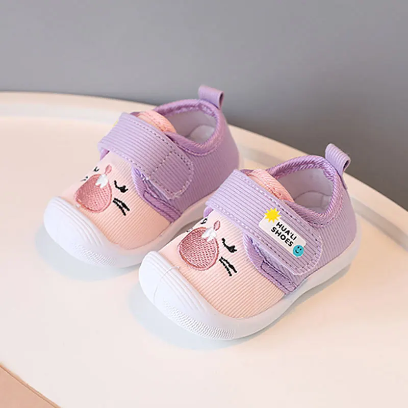 0-3 Years Old Baby Shoes First Walkers Spring Autumn Sneakers Boy Girls Anti Kicking Non-slip Soft Sole Squeaky Casual Shoes 4