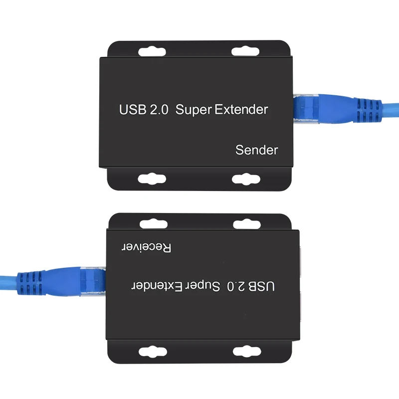 Super USB 2.0 Extender Via Rj45 CAT6 Cable 50m 4 Port USB2.0 Hub Adapter for PC