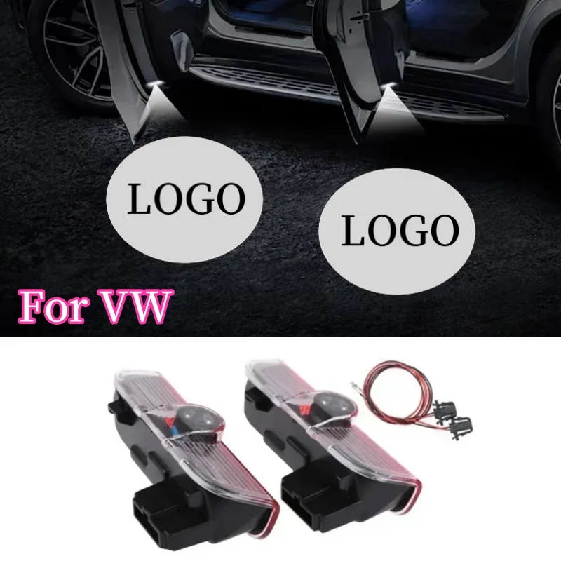 

2PCS car LED welcome light atmosphere lighting is suitable for P-assat B6 B7 B8 B9 CC G-olf 5 6 7 T-ouareg T-iguan S-haran