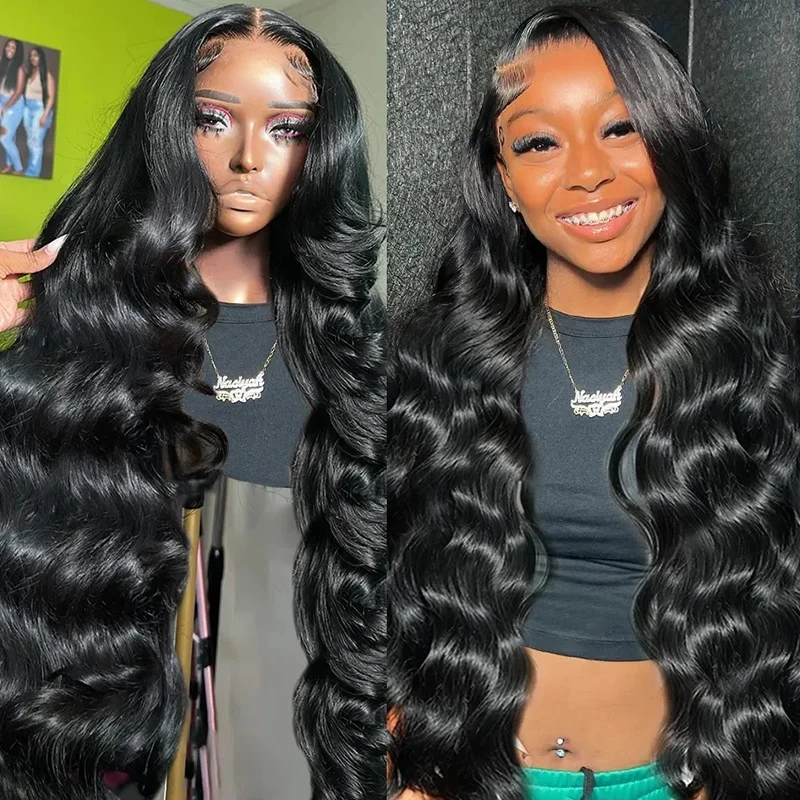 

150 density 30 Inch HD Transparent 13x4 Pre Plucked Body Wave Lace Frontal Wig Human Hair Glueless Brazilian Hair Wig For Women