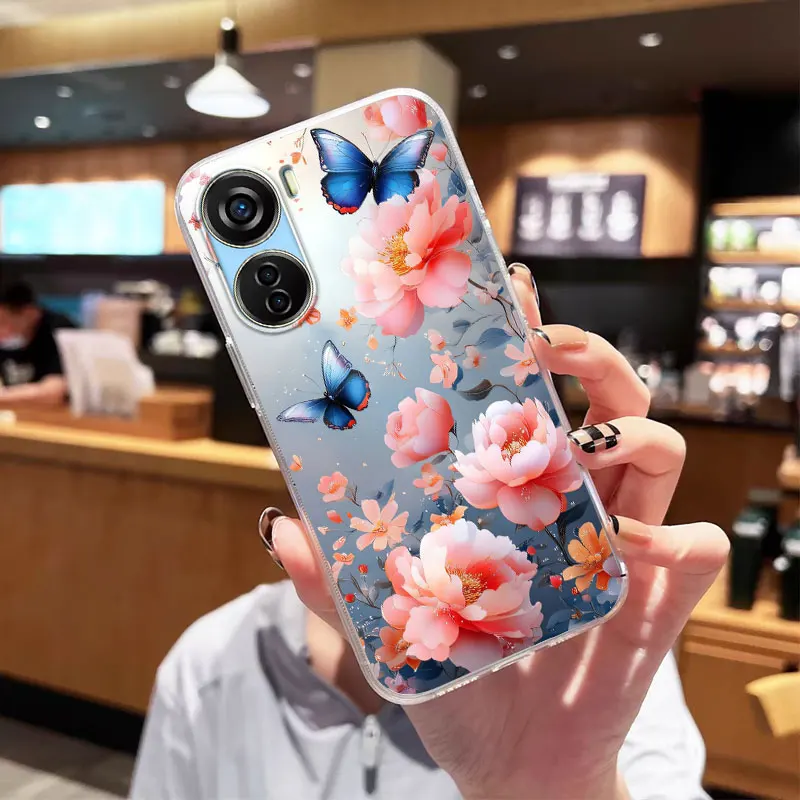 Clear Silicone Print Phone Case - Shockproof Protective Cover