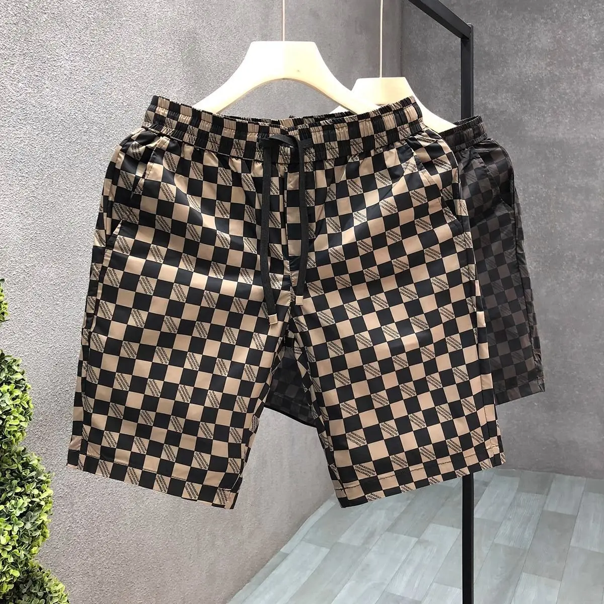 

Шорты мужские быстросохнущие, верхняя одежда в Корейском стиле, Пляжные штаны, спортивные большие плавки, лето 2024