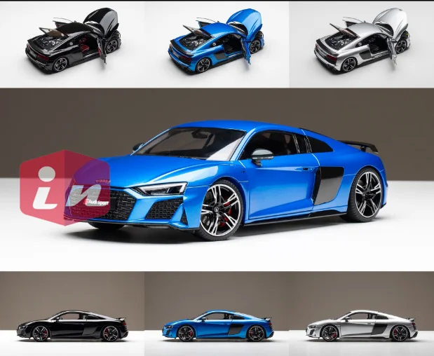 

1/18 KENGFAI R8 V10 2021 Coupe Performance Diecast Model Car Collection Limited Edition Hobby Toys