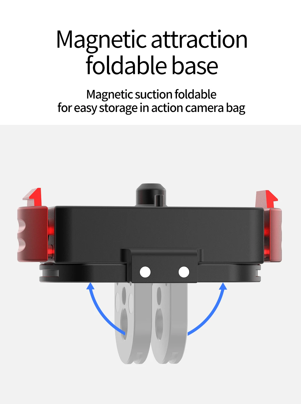 Für Gopro 13 Schwarz Magnetische Quick Release Basis Halterung Aluminium Legierung Verlängerung Adapter Halter Halterung für Gopro Hero 13 Zubehör – Detail 5