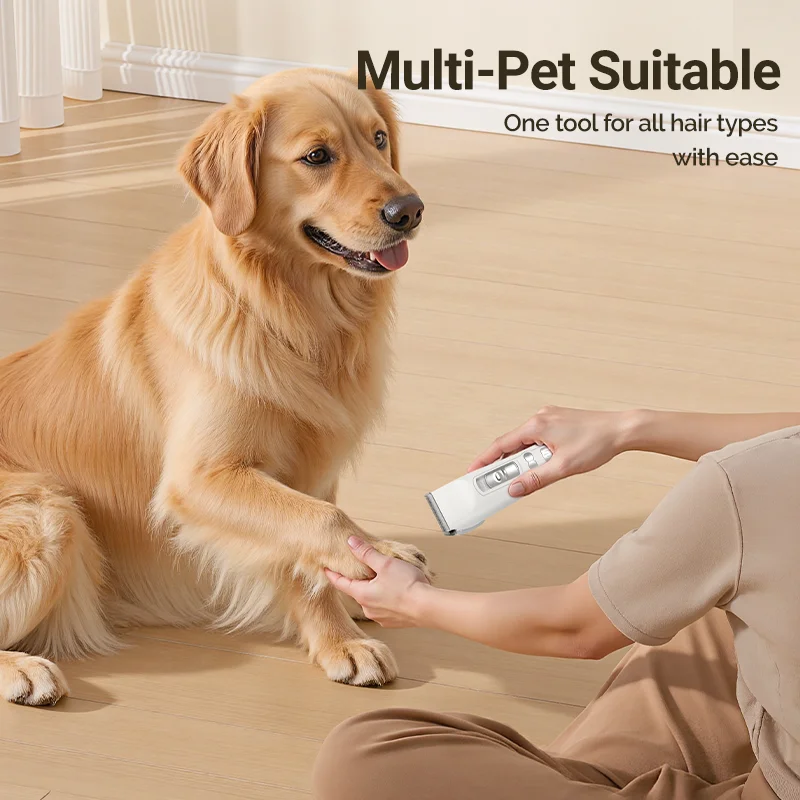 ROJECO Electric Dog Hair Clipper Professional Hair Trimmer For Dog Cat Shaver Haircut Machine Rechargeable Pet Grooming Kit