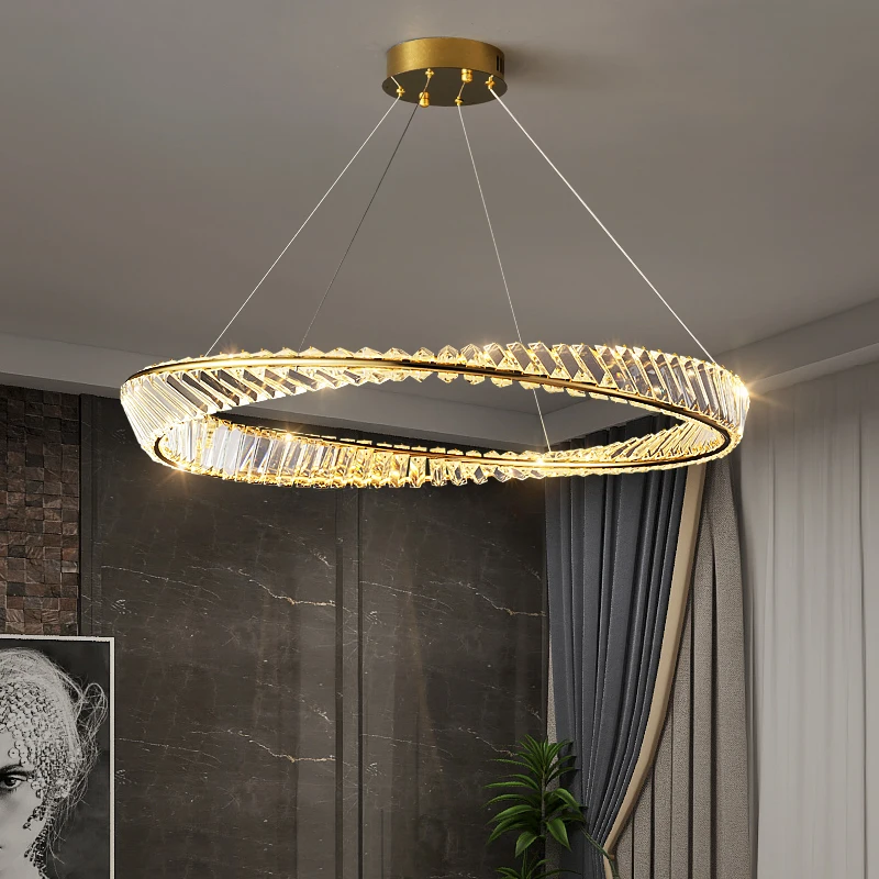 

Circle LED Chandeliers For Bedroom Kitchen Living room Indoor Lighting Home Decor Lamps Luminaria Crystal led lights Fixtures