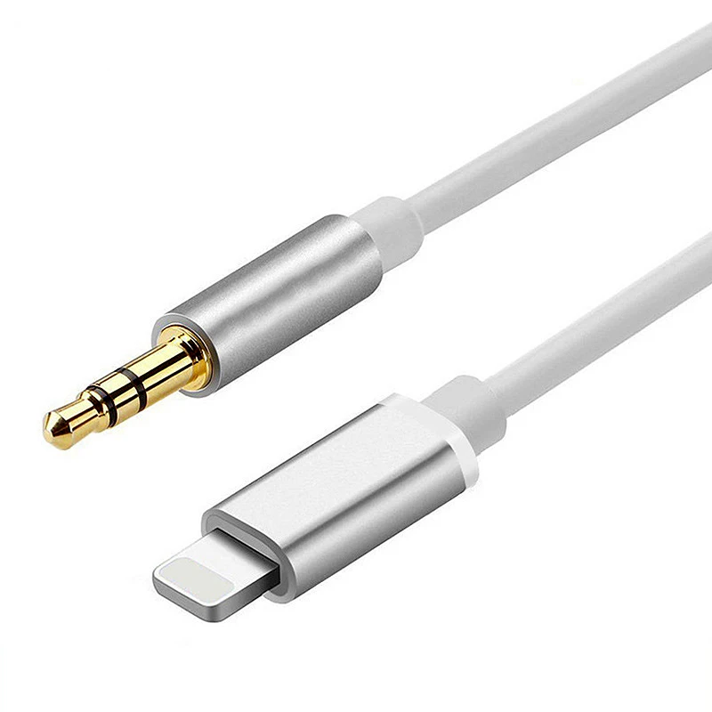 3.5mm Aux Cable Lighting Adapter for iPhone 15 14 13 12 11 Pro Max X 8 7 iOS Stereo Audio Cable earphone jack adapter audio cable audio plug adapter audio cable adapter aux cable