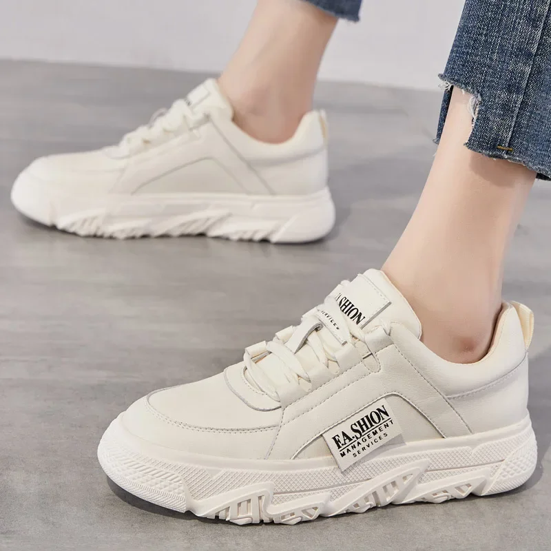 

Кроссовки женские универсальные на плоской подошве, маленькие дышащие кеды, Повседневная модная обувь, белые, весна-осень