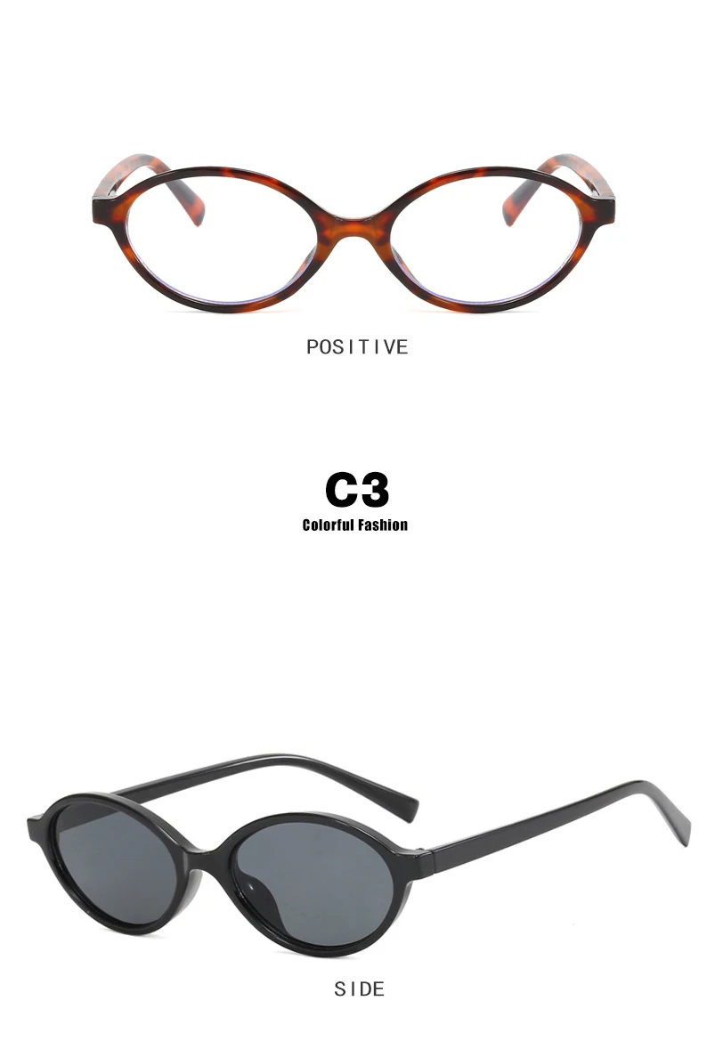 Vintage Ovale Sonnenbrille Frauen Mode Sonnenbrille für Weibliche Sexy Damen Kleine Rahmen Runde Brillen – Detail 9