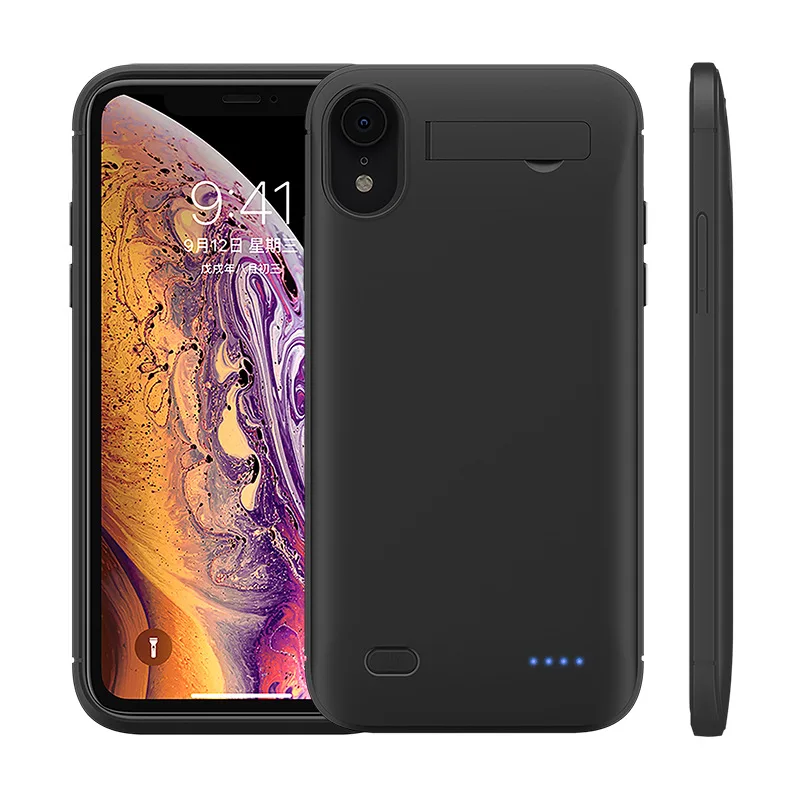 Coque de chargeur de batterie 5200/6200mAh pour iPhone 6, 6s, 7, 8p, X, XS, Poly, XS Max, SE 2020, avec clip arrière