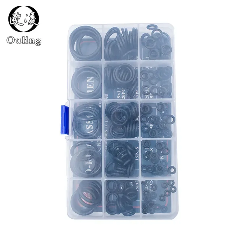 Rubber O Rings 200pcs 15 Sizes O Rings Rubber Sealing NBR Nitrile Washer