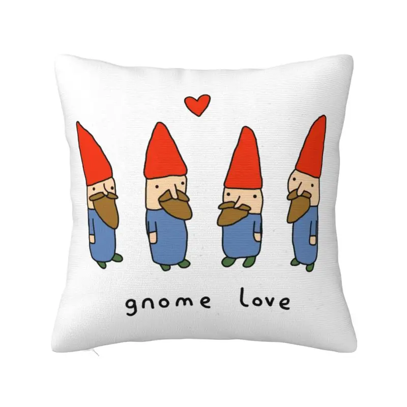 

Чехол для подушки Gnome Love, украшение для гостиной, Kawaii, декоративный чехол для подушки, квадратный чехол для подушки