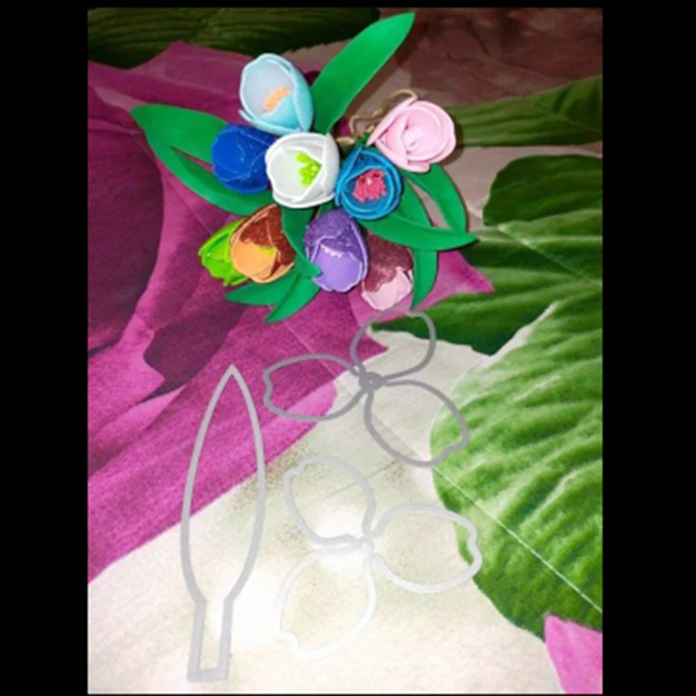 

New Roses Flowers metal cutting die mould scrapbook decoration embossed photo album decoration card making DIY handicrafts